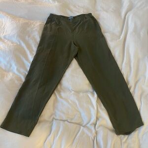 Koret 100% silk olive green moss pants